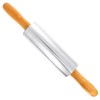 Beille Oak Wood Stainless Steel Barrel Classic Bakers Rolling Pin