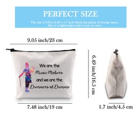 GJTIM Willy Movie Inspired Gift We Are The Music Makers We are The Dreamers Of Dreams Music Producer Gift Cosmetic Bag for Musicians (Music Makers Bag)