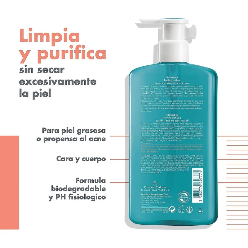 Gel Limpiador Cleanance Avene 400ml Piel Grasa