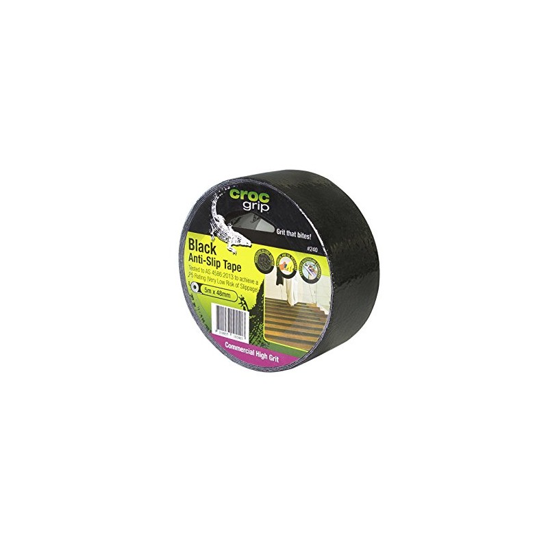 CROC grip 240 Commercial High Grit Black Anti-Slip Tape-48mm, 48