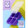 5 Pcs Bento Snack Containers, Reusable 4 Compartment Divided Food