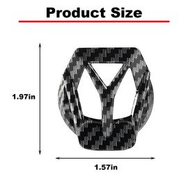 Mandark Car Engine Start Stop Button Cover, Zinc Alloy Vehicle Power Control Trim, Automotive Interior Push to Start Button Key Ignition Protective Sticker Accessories, Universal Fit (Carbon Fiber)