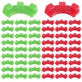 Pack of 50 Plant Benders, 90 Degree Low Stress Training Clips, Plant Trainer for Low Load, Plant Training, Bending Clips for Bending Plant Stems and Changing the Growth Direction (Green, Red)