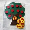 ibasenice Counting Non-woven Tree - 1 Set Felt Apple Tree