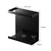 Yamazaki 5145 Magnetic Wrap Holder, Slim, Black, Approx. 5.3 x