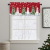 FJTP Christmas Valance Curtain Christmas Cute Snowman and Christmas Tree