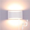 Lightess Plug in Wall Sconces 12W Modern LED Wall Light
