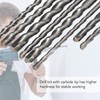 8Pcs Hammer Drill Bit Carbide Tip 2 Flute Drilling Tool