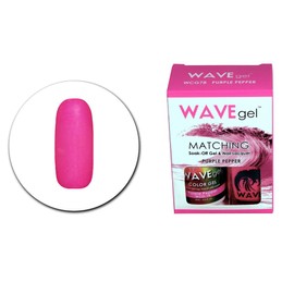 WAVEGEL Soak-0ff Gel & Nail Lacquer Matching Duo Set - Purple Pepper - WCG78-78 I 0.5 Oz