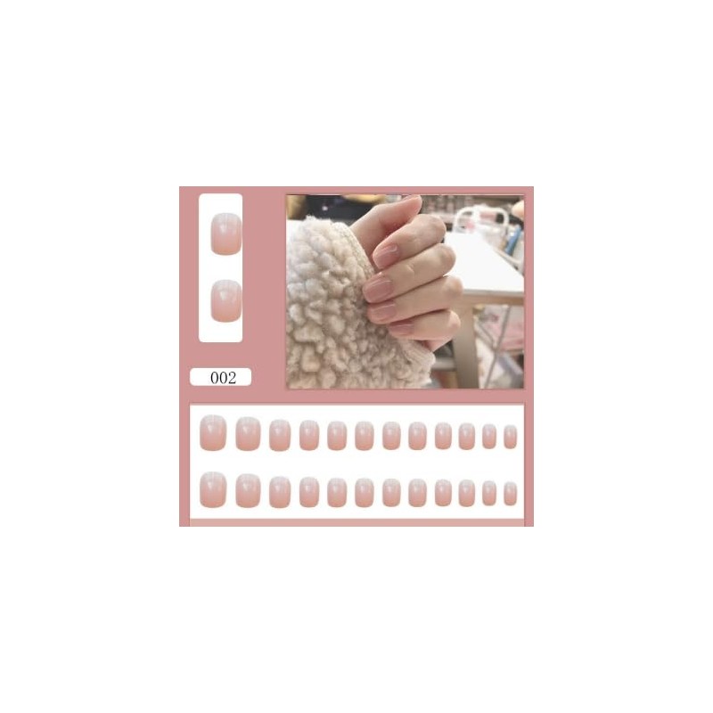 ncip01 False Nail Tip, Short Nail, Nail Tip, Cute, Plain,