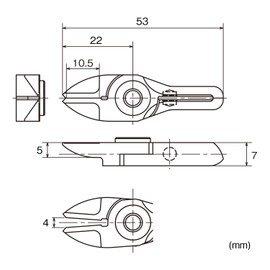 Vessel NY05AJ Slide Air Nippers Horizontal Blade / GT-NY05 Straight Blade for Resin