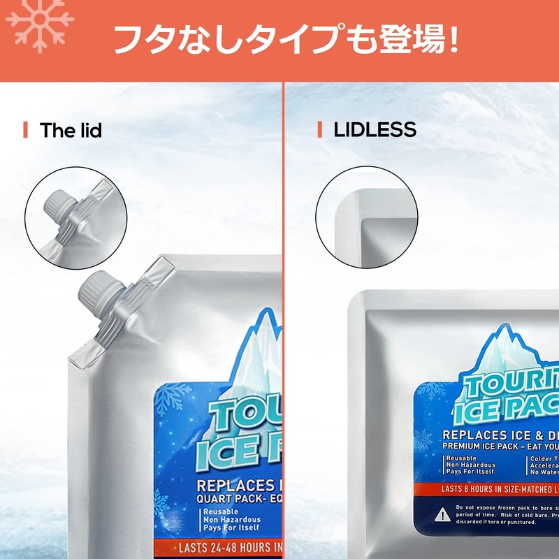 TOURIT Ice Packs Without Lids Ice Packs, Reusable Soft Inflation