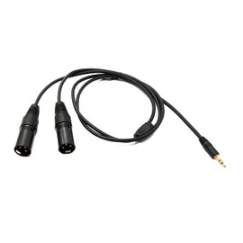 System-S Y Audio XLR Cable 100 cm 3-Pin 2X Male to Jack AUX 3.5 mm 3-Pin TRS Male Adapter
