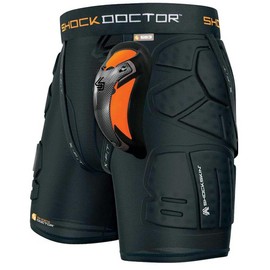 Shock Doctor Compression Shorts Men - Impact & Compression Shorts with Carbon Athletic Cup, Moisture Wicking Vented Protection, Adult Size