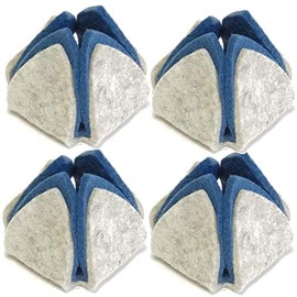 my.d - The Furniture Shoe for Whispering Furniture - Felt Gliders Furniture Gliders Chair Leg Protectors Furniture Shoe Series Homeline 4 Pieces (Heather Grey/Blue)