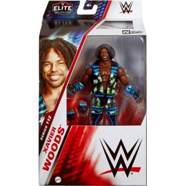 Mattel WWE Elite Action Figure & Accessories, 6-inch Collectible Xavier Woods with 25 Articulation Points, Life-Like Look & Swappable Hands