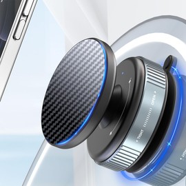 HomeMount Vakuum-Magnet-Handyhalter – Rückstandsfrei, Starker Halt! Mit Metallring, Für Alle Handys. Ideal für Bad, Küche, Fitness, Glas, Fliesen & Metall. 360° Drehbar