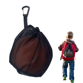 AONAYO Ball Bag, Ball Net 1 Ball, Ball Net, Basketball Bag, Football Net Bag, Portable Sports Bag for Children and Adults, Portable Foldable with Drawstring for Football, Tennis, Children, Adults
