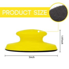 MisFun Pack of 2 Hand Sanding Block, 5 Inch Sanding Block, Velcro Hand Sander, Manual Sanding Block, Hand Sander, Sanding Block, for DIY Woodwork, Crafts and Furniture Restoration