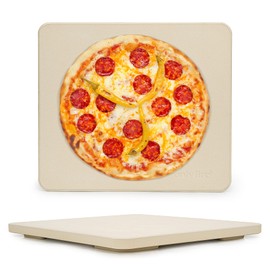 Onlyfire Pizza Stone for Oven BBQ and Grill, Thermal Shock Resistant, 14" x 16" Rectangular Large Bread Baking Stone, Heavy Duty Ceramic Baking Stone for Best Crispy Crust Pizza, Cookie and Cheese