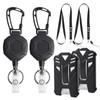 2 Pack Heavy Duty Retractable Keychain Keyring Badge with 31.5"