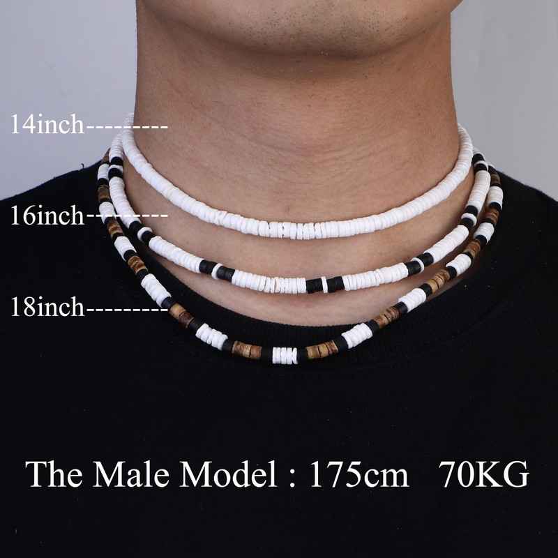 Morfetto Surfer Necklace for Men Puka Shell Necklace Men Sea