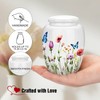 4.33 Inches Small Cremation Urn for Human Ashes Ceramic Decorative
