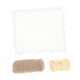 TEHAUX 1 Set Newborn Photography Swaddle Soft Wrap Headband Blanket for Boys and Photoshoot Props for Creating Beautiful Memories