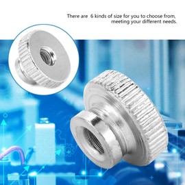 Handtight Knurled Knurled Nuts, Coated Carbon Steel Nuts, 6 Sizes, Durable and Easy to Use for Projects, M3 M4 M5 M6 M8 M10 (M6 (Pack of 5))