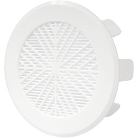 Vent Systems 4'' to 5'' Inch - White - Soffit Vent Cover - Round Air Vent Guard - Grill Cover - Built-in Protective Grid - HVAC Vent for Bathroom, Home Office, Kitchen - Flexible Fit