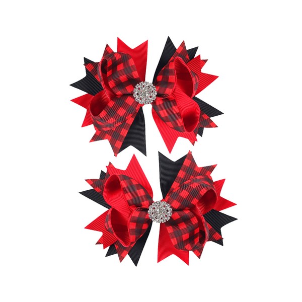 Red Christmas Bow Hair Clip hairpin Green Clip Bow Hairpin