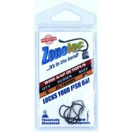 Zoneloc (10) Packs Zoneloc Wide Gap Octopus Fish Hooks Size #1 ZL720BN-1 Brand New
