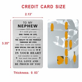 Gezxin Nephew Insert Card- Nephew Christmas Xmas Card Gifts from Auntie- Special Nephew Birthday Cards Adult- I Love My Nephew Valentines Father's Day Wedding Easter Present