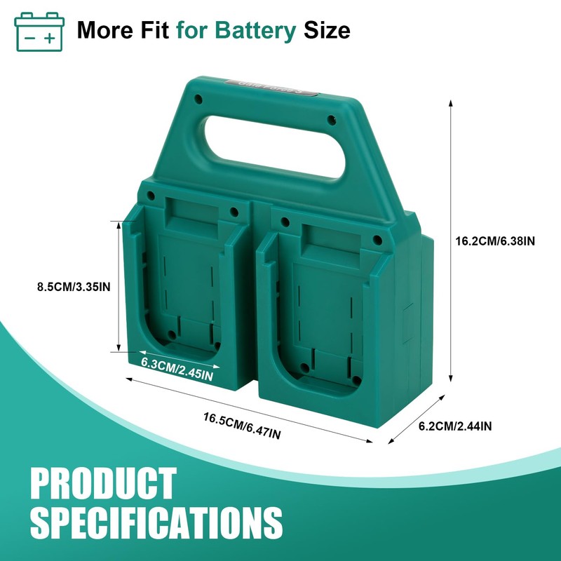 Bozdyru 4-Slot Battery Holder for Makita 18V & 14.4V