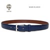 KIETH KE21456-29 Men's Business Belt, Navy, Genuine Leather, Italian Shrink