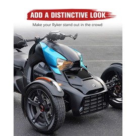 A & UTV PRO Black Classic Hood Accent Epic Panel for Can Am Ryker & Ryker Rally Edition Accessories,Durable Quick-To Install, Replace OEM #219400873,# 219400874,1PCS