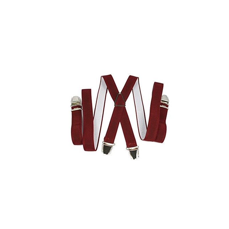 Yehman Men's Braces 110 cm - 110 bordeaux