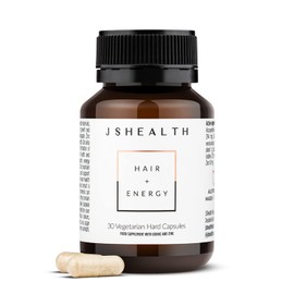 JSHealth Vitamins Hair and Energy Formula - Hair & Scalp Support Supplement with Iodine and Zinc - 30 Capsules