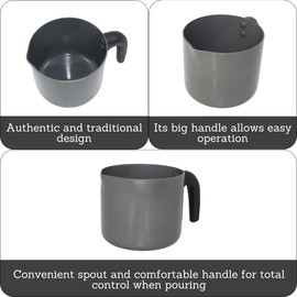 IMUSA PFAS Free 1.8 Qt Ceramic Nonstick Milk Pot with Pour Spout – Aluminum Saucepan for Café de Olla, Soups, Sauces & Hot Beverages