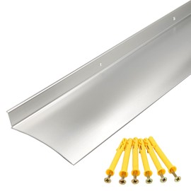 DAILISEN Aluminum Overhead Door Rain Drip Cap Guard for Exterior Door and Window Top,43.3” Drip Edge Flashing,Deflectord,Diverter, Anodized 1PCS Silver