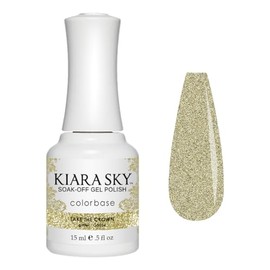 KIARA SKY Gel Polish | Soak-Off All In One 0.5 fl oz | G5024 Take the Crown (Gold Shimmer Shade)