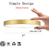 MonDaufie Gold Flush Mount Ceiling Light 2 Pack,9 inch Modern