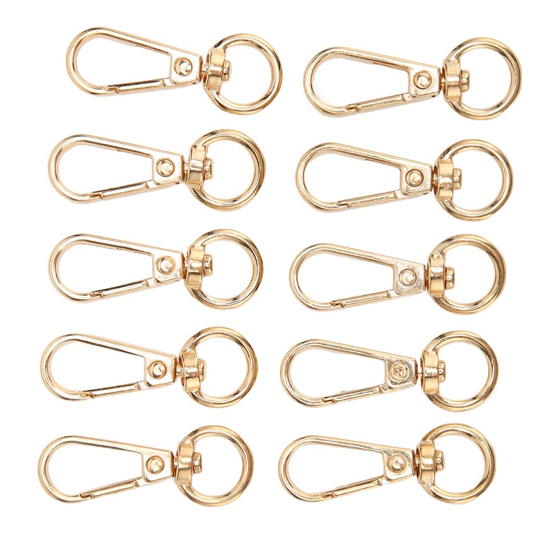 40Pcs Lobster Claw Clasps Zinc Alloy Gold Silver Color Glossy