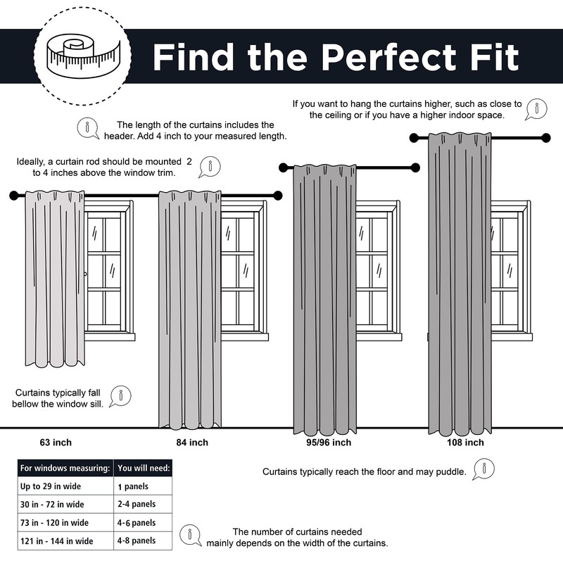 SUN+BLK Kinsley Lined Textured Total Blackout Light Blocking Noise Reducing