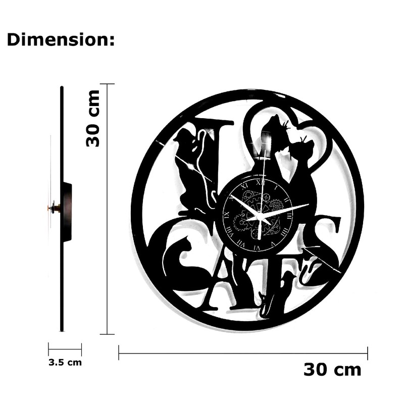 Instant Karma Clocks Vinyl Wall Clock Animal Theme I Love