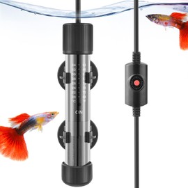 HITOP Thickened Glass Aquarium Heater: 50W 100W 300W Upgraded Fish Tank Heater with Controller, Fish Tank Thermostat Heater for Seawater/Fresh Water 5-65Gal