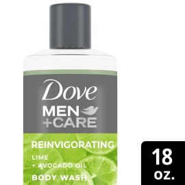 Dove Men+Care Body Wash Lime + Avocado Oil, 18 oz