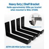LEOPO 10 inch Shelf Brackets 4-Pack ,1/5 inch Thick Heavy