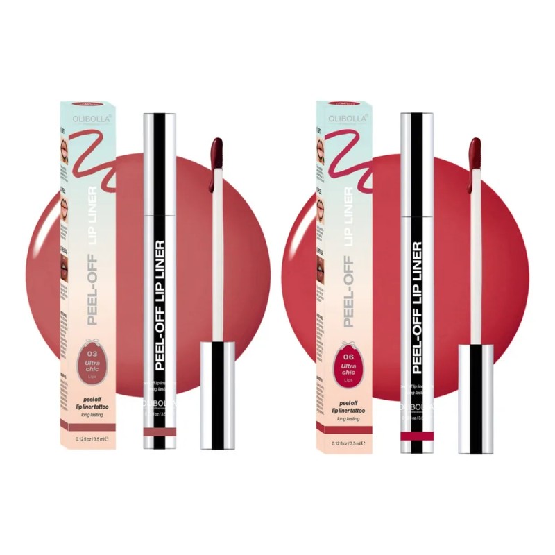 Lápiz Labial 3d Despegable - Mate Para Maquillaje Color 2pz