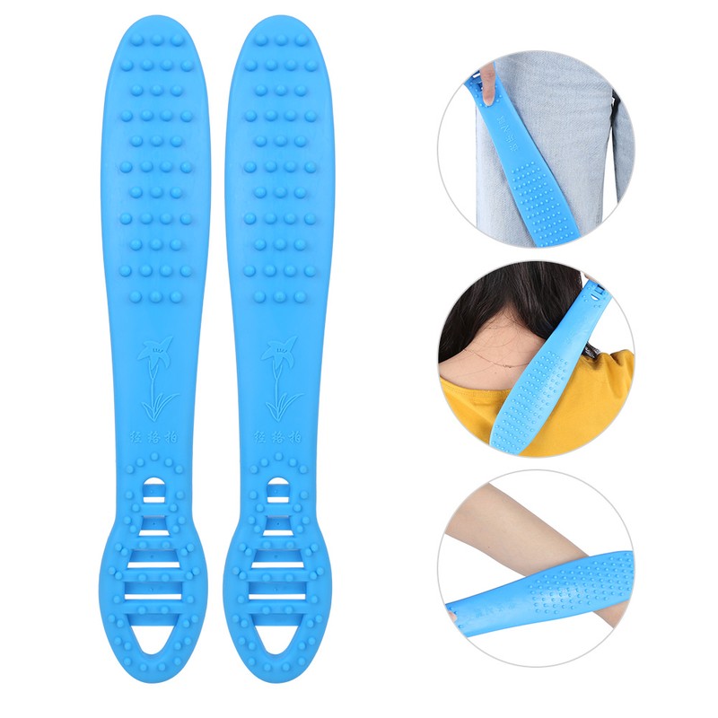 2 Pcs Set Fitness Meridian Pat Rod Massage Hammer Back
